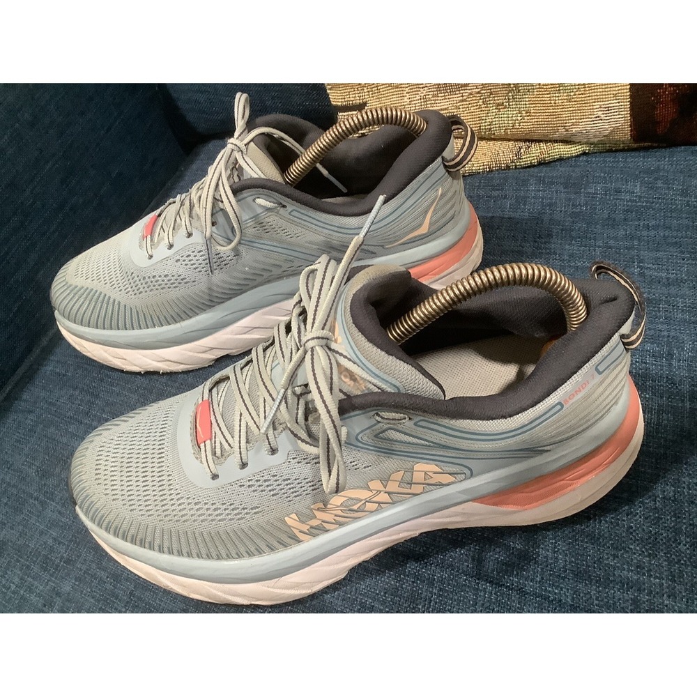 Hoka One One W Bondi 7 Running Shoes Womens 8.5  1110519 Blue‎ Haze